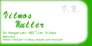 vilmos muller business card